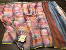 Grey Wrinkle Mysore Crepe Silk 3D Colour Dye