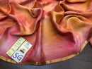 Pink Wrinkle Mysore Crepe Silk 3D Colour Dye