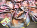 Grey Wrinkle Mysore Crepe Silk 3D Colour Dye