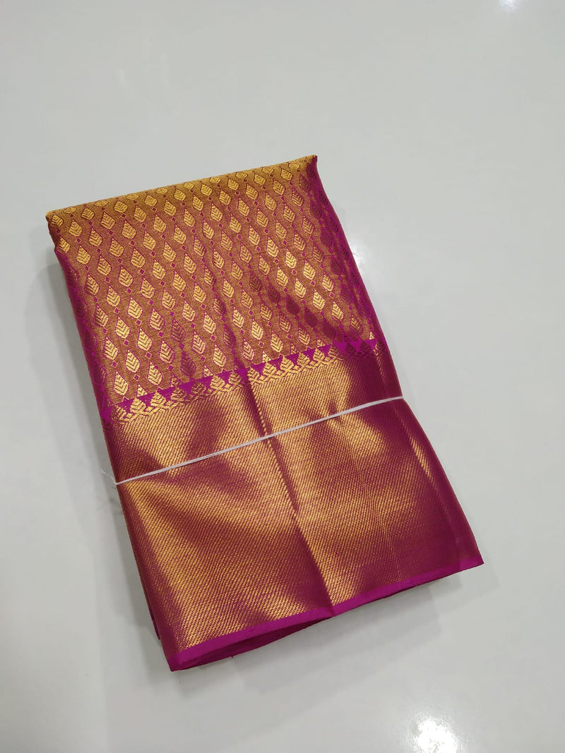 Bridal Pink Kanchipuram Tissue Silk Saree