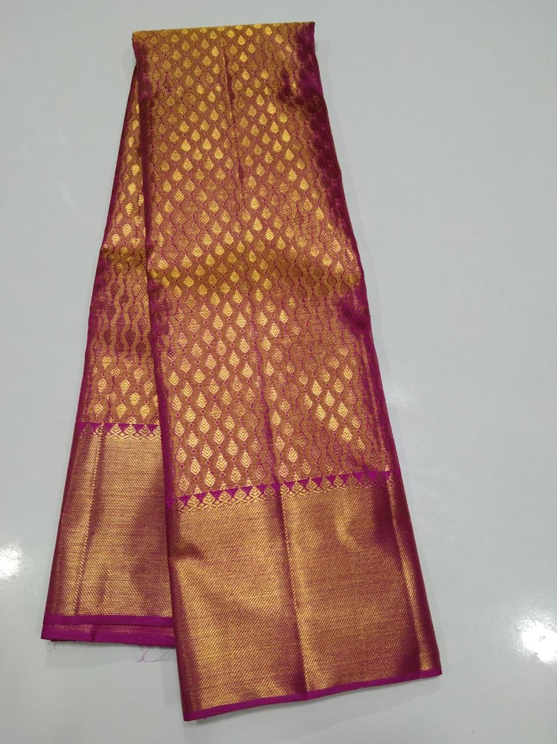 Bridal Pink Kanchipuram Tissue Silk Saree