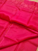 Pink Organza Saree Embroidery Alfi Cutwork Scallop Border Saree