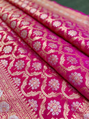 Pink Katan Banarasi Silk Saree