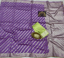 Designer Lavender Moonga Crepe Silk Lehariya Style