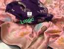 Designer Pink Moonga Crepe Silk Saree with Kadwa Style Meenakari Weaving