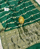 Green Moonga Crepe Silk Designer Saree
