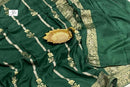 Green Moonga Crepe Silk Designer Saree