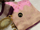 Pink Designer Khaddi Georgette Saree with Sequence Work Pallu