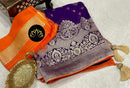 Purple Designer Khaddi Georgette Saree with Sequence Work Pallu