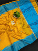 Catalogue - Pure Raw Silk Sarees with Contrast Temple Border