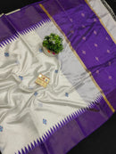 Catalogue - Pure Raw Silk Sarees with Contrast Temple Border
