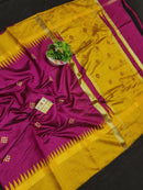 Catalogue - Pure Raw Silk Sarees with Contrast Temple Border