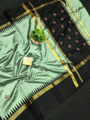 Catalogue - Pure Raw Silk Sarees with Contrast Temple Border