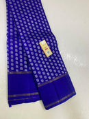 Traditional Handloom Kanchipuram Silk Saree with Peacock Thread Butta All over & Simple Zari Border