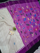 Pure Tussar Silk Saree with Dolabedi Work Pallu & Butta