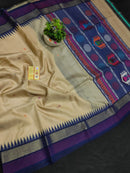 Pure Tussar Silk Saree with Dolabedi Work Pallu & Butta