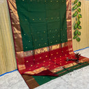 Maheshwari Silk Cotton Triangle Butta Sarees