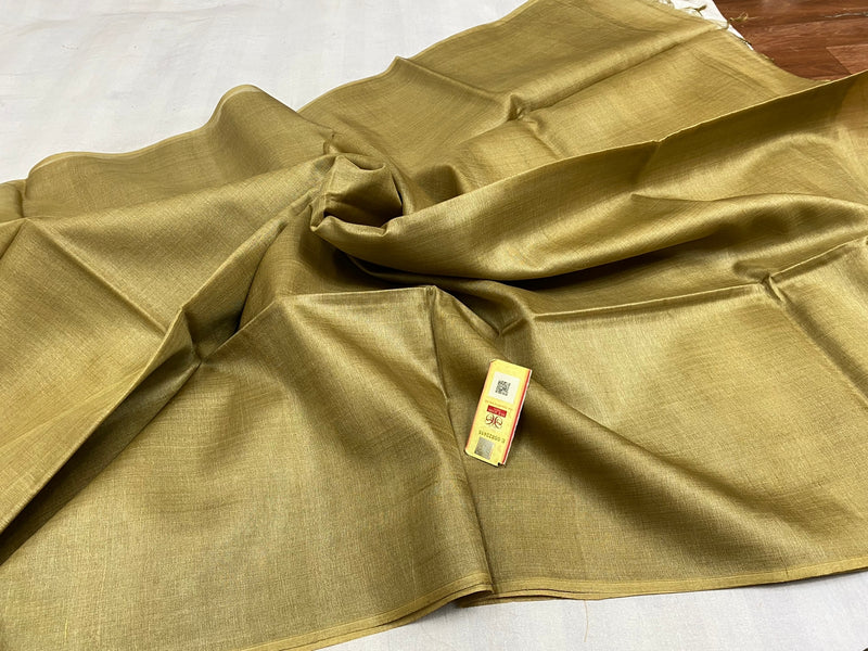 Catalogue - Lite Weight Plain Tussar Running Saree