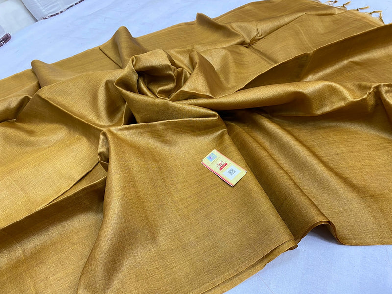 Catalogue - Lite Weight Plain Tussar Running Saree