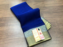 Blue Wrinkle Mysore Crepe Silk Saree with Silver & Gold Zari Border