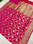 Catalogue - Pure Katan Banarasi Jangla Sarees Collection