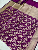 Catalogue - Pure Katan Banarasi Jangla Sarees Collection