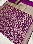 Catalogue - Pure Katan Banarasi Jangla Sarees Collection