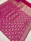 Catalogue - Pure Katan Banarasi Jangla Sarees Collection