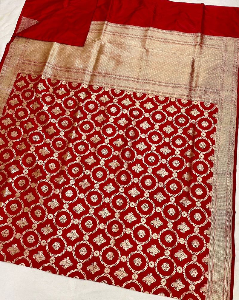 Catalogue - Pure Katan Banarasi Jangla Sarees Collection