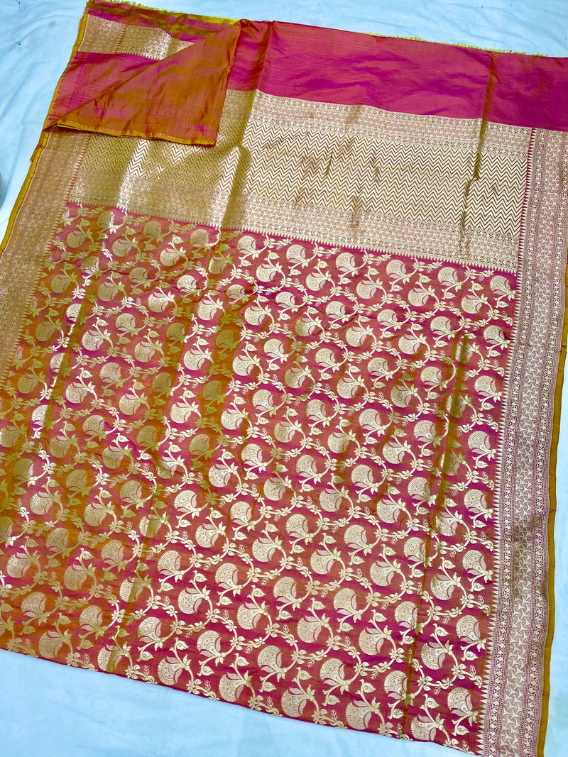 Catalogue - Pure Katan Banarasi Jangla Sarees Collection