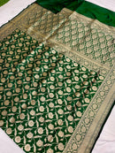 Catalogue - Pure Katan Banarasi Jangla Sarees Collection