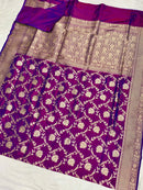 Catalogue - Pure Katan Banarasi Jangla Sarees Collection