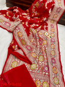 Catalogue - Pure Banarasi Khaddi Georgette Brush Painted Silk Sarees