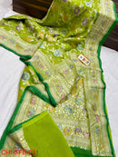 Catalogue - Pure Banarasi Khaddi Georgette Brush Painted Silk Sarees