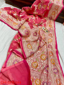 Catalogue - Pure Banarasi Khaddi Georgette Brush Painted Silk Sarees
