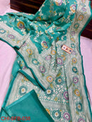 Catalogue - Pure Banarasi Khaddi Georgette Brush Painted Silk Sarees