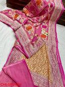 Catalogue - Pure Banarasi Khaddi Georgette Brush Painted Silk Sarees