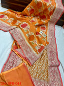 Catalogue - Pure Banarasi Khaddi Georgette Brush Painted Silk Sarees