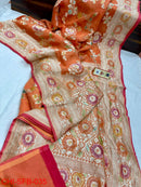 Catalogue - Pure Banarasi Khaddi Georgette Brush Painted Silk Sarees