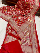 Catalogue - Pure Banarasi Khaddi Georgette Brush Painted Silk Sarees