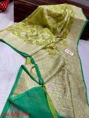 Catalogue - Pure Banarasi Khaddi Georgette Brush Painted Silk Sarees