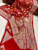Catalogue - Pure Banarasi Khaddi Georgette Brush Painted Silk Sarees