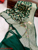 Catalogue - Pure Banarasi Khaddi Georgette Brush Painted Silk Sarees