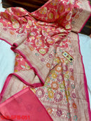 Catalogue - Pure Banarasi Khaddi Georgette Brush Painted Silk Sarees