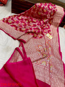 Catalogue - Pure Banarasi Khaddi Georgette Brush Painted Silk Sarees