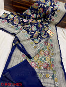 Catalogue - Pure Banarasi Khaddi Georgette Brush Painted Silk Sarees