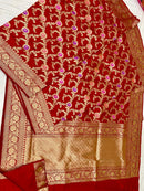 Catalogue - Pure Banasras Handloom Katan Khadiyal Meenedar Jangla Saree