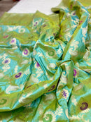 Catalogue - Pure Banasras Handloom Katan Khadiyal Meenedar Jangla Saree