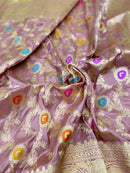 Catalogue - Pure Banasras Handloom Katan Khadiyal Meenedar Jangla Saree