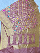 Catalogue - Pure Banasras Handloom Katan Khadiyal Meenedar Jangla Saree